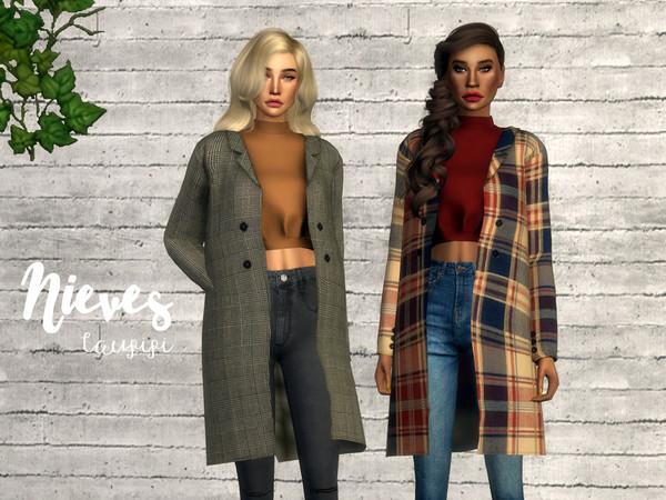 Sims 4 Nieves super comfy coat by laupipi at TSR