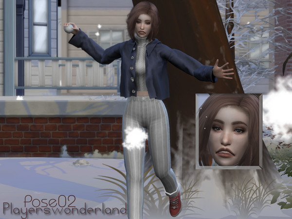Sims 4 Snowball Posepack by PlayersWonderland at TSR