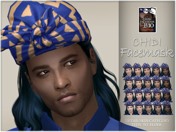 Sims 4 Chidi facemask by BAkalia at TSR