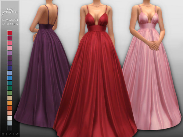 Sims 4 Althea Gown by Sifix at TSR