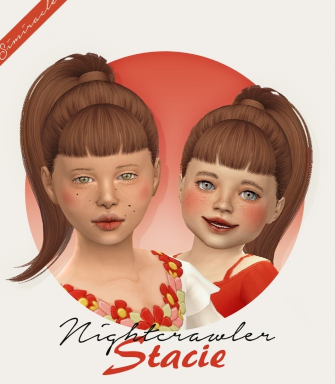 Nightcrawler Stacie hair for kids and toddlers at Simiracle » Sims 4 ...