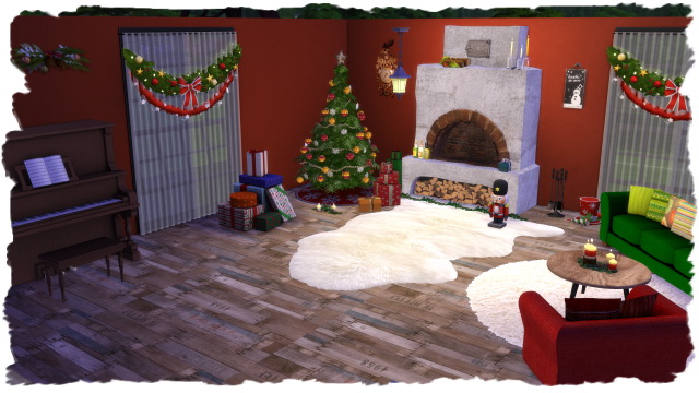Sims 4 Christmas room by Chalipo at All 4 Sims