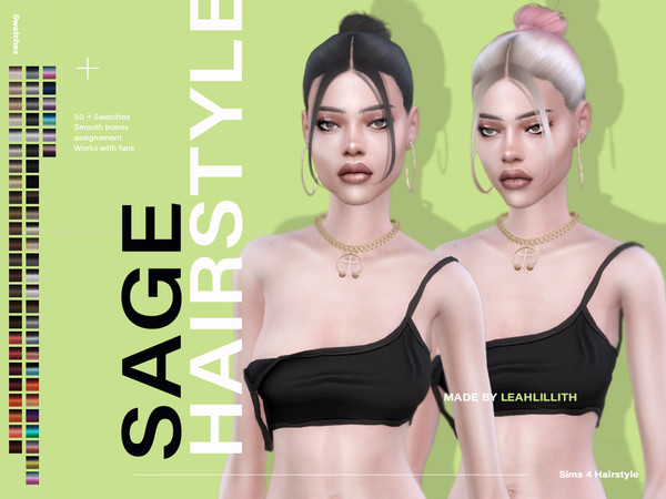 Sims 4 Sage Hairstyle by LeahLillith at TSR