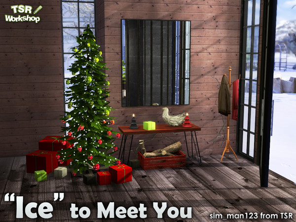 Sims 4 Ice To Meet You cozy Christmas themed entryway/foyer by sim man123 at TSR