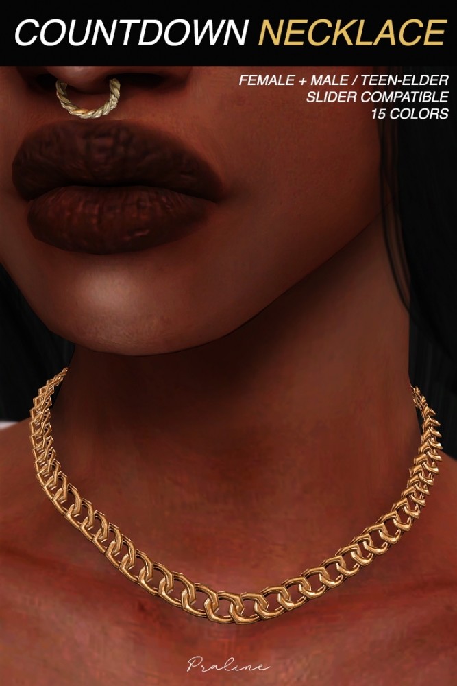 Sims 4 Countdown necklace at Praline Sims