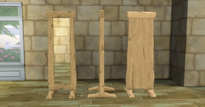 Sims 4 Medieval Floor Mirrors by AdonisPluto at Mod The Sims