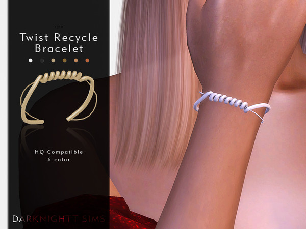 Sims 4 Twist Recycle Bracelet by DarkNighTt at TSR