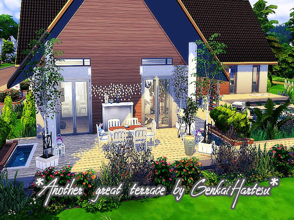 Sims 4 Another great terrace house by GenkaiHaretsu at TSR