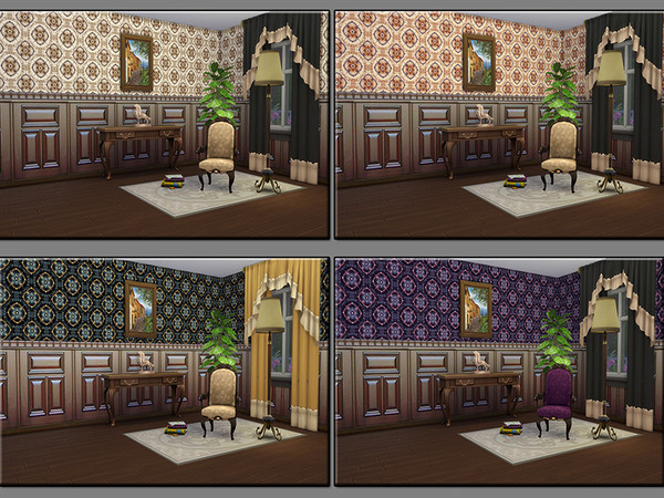 Sims 4 MB Vintage Venue Candice wallpaper by matomibotaki at TSR