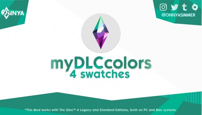 Sims 4 myDLCcolors by onnyasimr at Mod The Sims