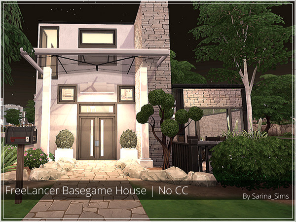 Sims 4 Freelancer Basegame House by Sarina Sims at TSR