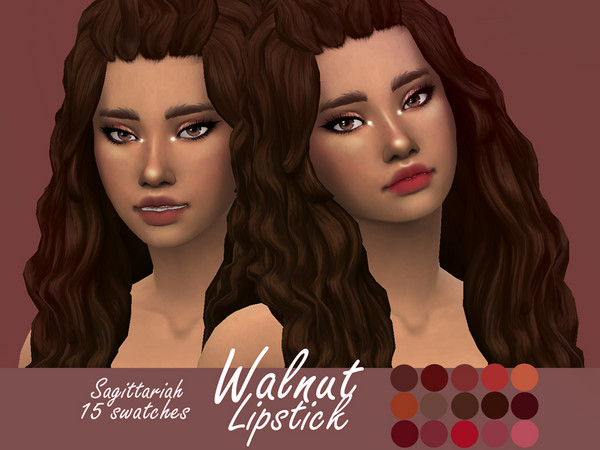 Sims 4 Walnut Lipstick by Sagittariah at TSR