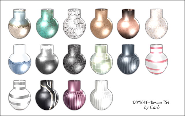 Sims 4 January Hallway: console, chair, bag & vases at DOMICILE Design TS4