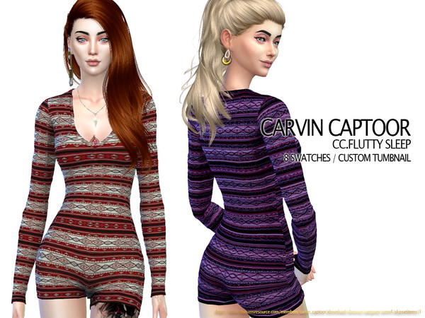 Sims 4 Flutty Sleep outfit by carvin captoor at TSR