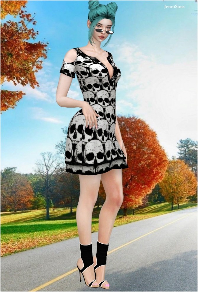 Sims 4 Dress Singer Florence at Jenni Sims