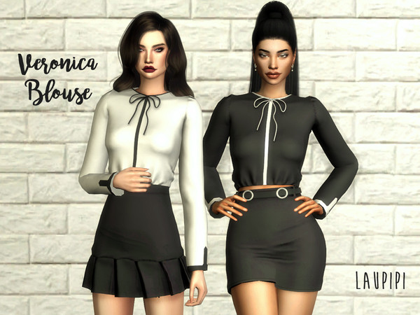 Sims 4 Veronica Blouse by laupipi at TSR