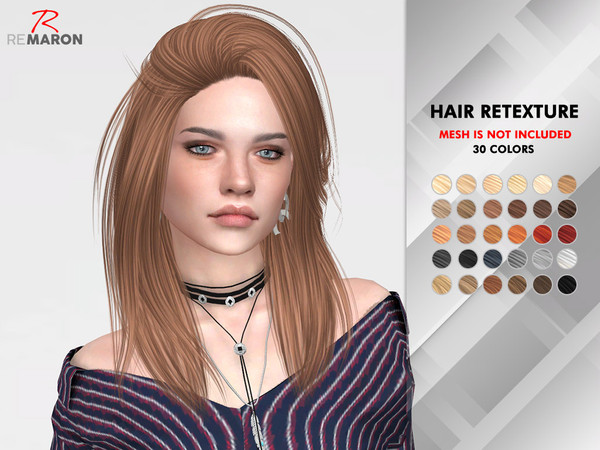 Sims 4 Pretty Thoughts Hair Retexture by remaron at TSR