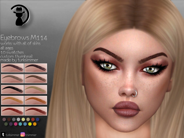 Sims 4 Eyebrows M114 by turksimmer at TSR