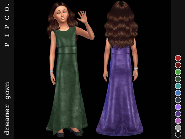 Sims 4 Dreamer gown by Pipco at TSR