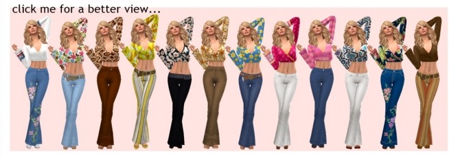 Sims 4 SIMALICIOUS’ HIPPIE OUTFIT at Sims4Sue