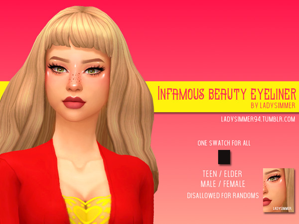 Sims 4 Infamous Beauty Eyeliner by LadySimmer94 at TSR