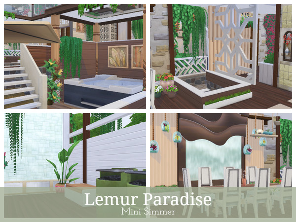 Sims 4 Lemur Paradise jungle home by Mini Simmer at TSR