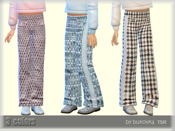 Sims 4 Boucle Pants by bukovka at TSR