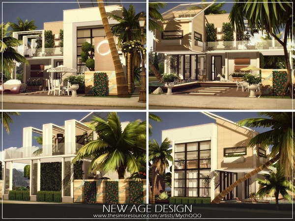 Sims 4 New Age Design house by MychQQQ at TSR