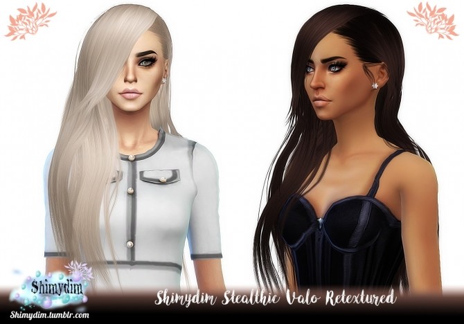 Sims 4 Stealthic Valo Hair Retexture Naturals + Unnaturals at Shimydim Sims