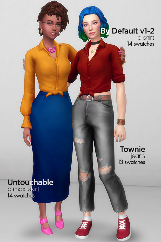 Sims 4 The Minimalist set of basic female clothes 6 items at Joliebean