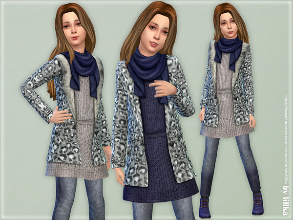Sims 4 Winter Outfit for Girls by lillka at TSR