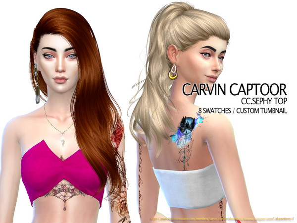 Sims 4 Sephy top by carvin captoor at TSR