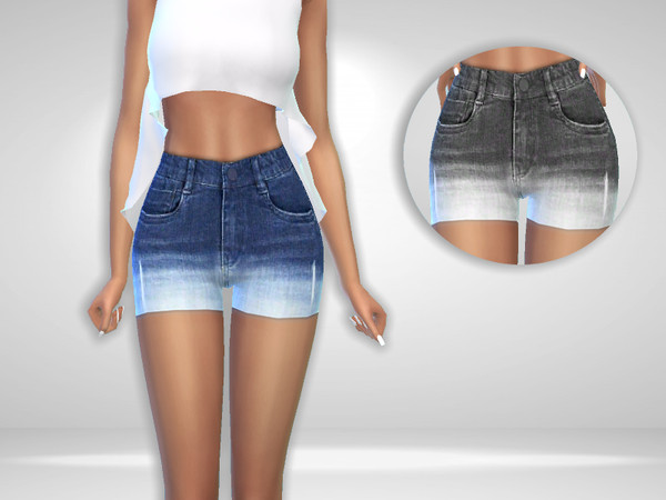 Sims 4 Stone Washed Shorts by Puresim at TSR