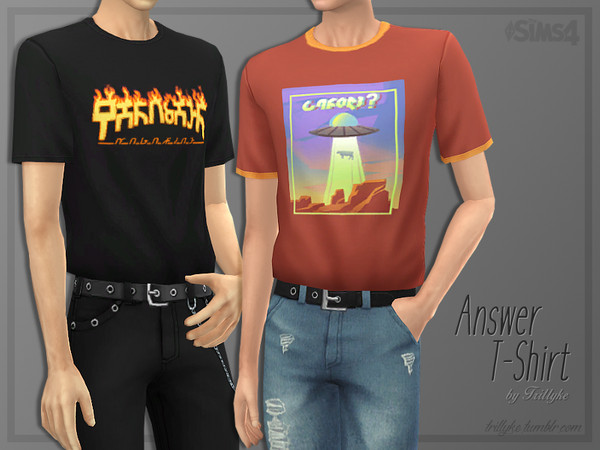 Answer T-Shirt by Trillyke at TSR » Sims 4 Updates