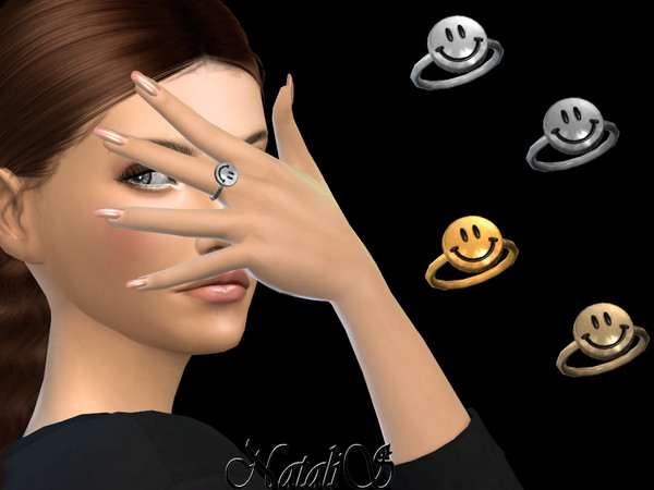Sims 4 Smiley face ring by NataliS at TSR