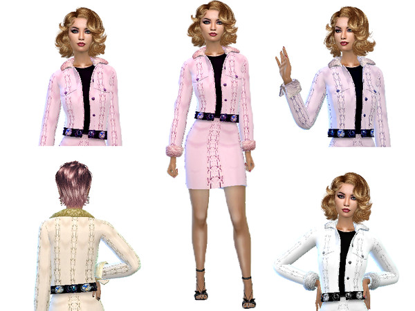 Sims 4 T55 Skirt and top fur set by TrudieOpp at TSR