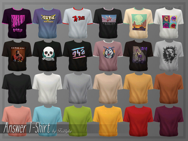Sims 4 Answer T Shirt by Trillyke at TSR