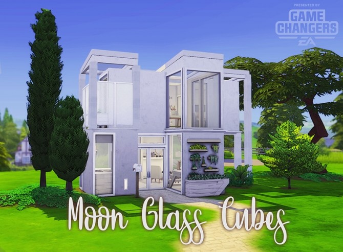 Sims 4 Moon Glass Cube Home at Miss Ruby Bird