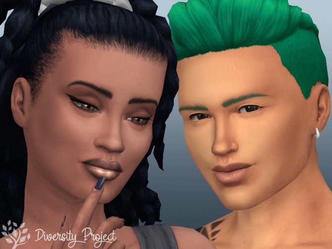 Sims 4 Thin Eyebrows for All at Sims 4 Diversity Project