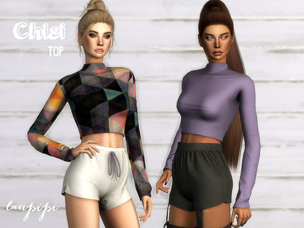 Sims 4 Chisi Top by laupipi at TSR