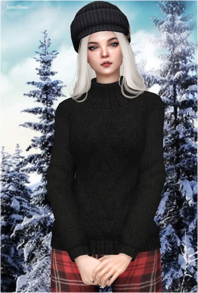 Sims 4 High Collar Sweater at Jenni Sims