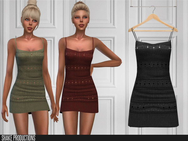 Sims 4 361 Wool Dress by ShakeProductions at TSR