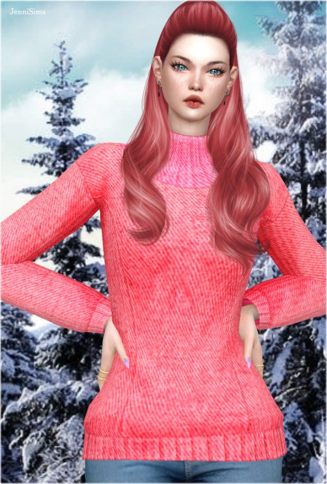 Sims 4 High Collar Sweater at Jenni Sims