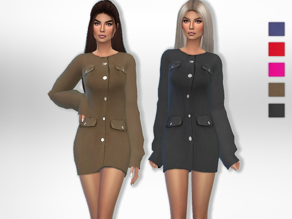 Sims 4 Alita Dress by Puresim at TSR