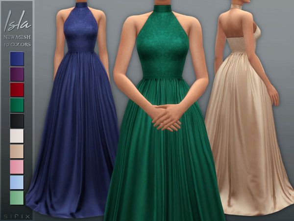 Sims 4 Isla Gown by Sifix at TSR