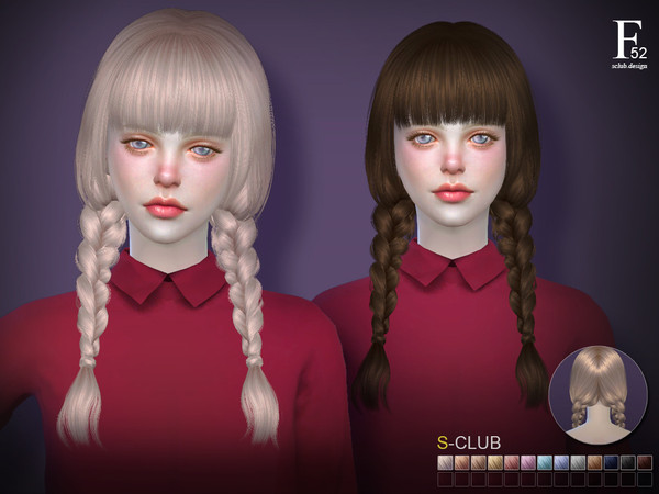 Sims 4 Hair n52 by S Club at TSR