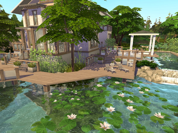 Sims 4 Rustic Modern Home by Sarina Sims at TSR