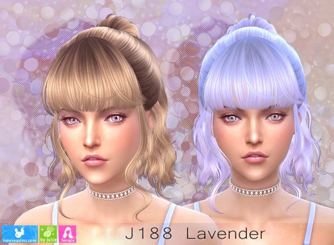 Sims 4 J188 Lavender hair (P) at Newsea Sims 4