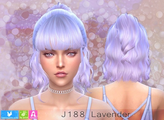 J188 Lavender hair (P) at Newsea Sims 4 » Sims 4 Updates