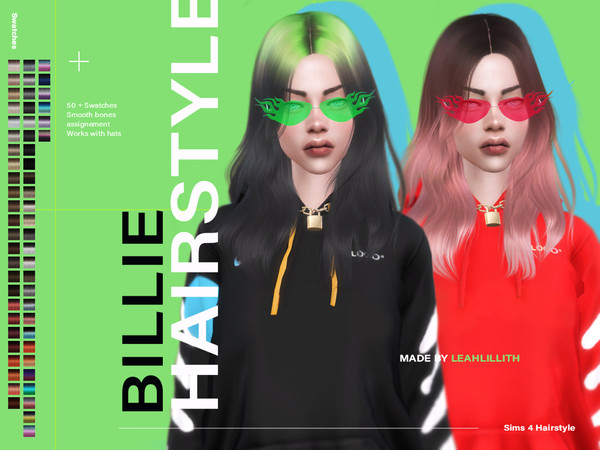 Sims 4 Billie Hairstyle by Leah Lillith at TSR